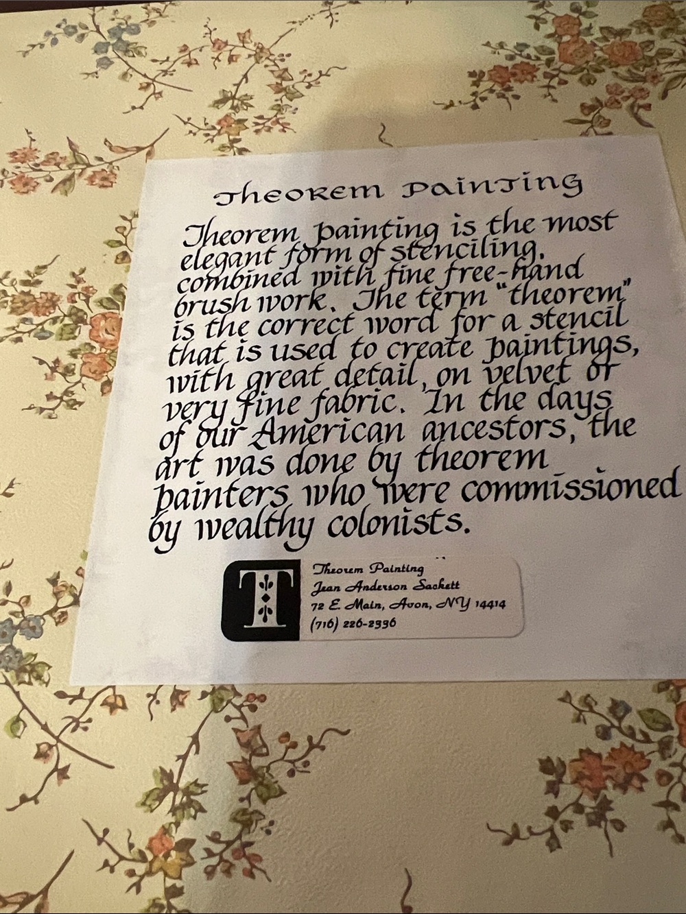 Vintage Theorem Floral Wall Art - Picture 4 of 5